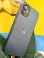(AG) Чехол матовый IPhone 11 серый с защитным стеклом на линзах
