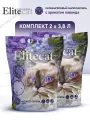 Наполнитель для кошачьего туалета Elitecat впитывающий силикагель лаванда 3.8л КОМПЛЕКТх2шт