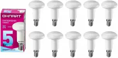 10шт/уп. Лампа LED Грибок 5Вт 230B R50 E14 420Лм 4000К Свет Нейтральный белый арт. 71652 онлайт, уп. 10шт