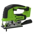 Электролобзик Greenworks GD24JS, 3601407, без аккумулятора зеленый/черный