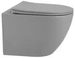 Унитаз ABBER Bequem AC1101MG подвесной серый матовый, безободковый