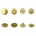 Кнопки для одежды 10 мм S-образные, 1400 шт, металлические, NEW STAR (золото)