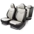 Чехлы Autoprofi Signature 15 пр. экокожа новое лекало 3D крой 5 п/г AirBag черно-белые
