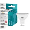 (18 шт.) Светодиодная лампочка IEK MR16, мощность 9 Вт, напряжение питания 220 В, цветовая температура 4000 К, нейтральный белый свет, световой поток 810 Лм, цоколь GU5.3, размер 50х50 мм