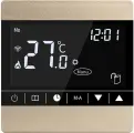 Терморегулятор программируемый Grandeks 15H wi-fi gold, сенсорный, программируемый, с датчиком теплого пола, подключение к смартфону по wi-fi