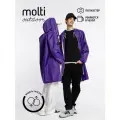 Дождевик мужской molti Rainman Zip плащ, ветровка, для рыбалки, туристический, фиолетовый, размер S