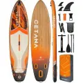 Надувная SUP-доска CETANA VIBEMAX ORANGE STD 11'6'351х89х15 см / Сапборд для отдыха на воде