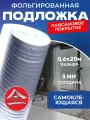 Отражающая клеящаяся изоляция Тепофол, толщина 3 мм, 0.6x20 м, 12м2