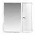 Шкаф в ванную с зеркалом Berossi Hilton Premium Right НВ 33701000, навесной, 55х54.5х14.6 см, белый