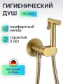 Гигиенический душ со смесителем и лейкой, латунь, золото