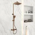 Душевая стойка Vincea Куб (Cube) VSFS-1C1BC брашированная медь, с изливом и смесителем