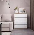 Комод Челси 4 ящика, 802х994х450 мм, Дуб Сонома/Белый Глянец, МИФ