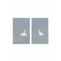 Полотенце кухонное BELLEHOME с вышивкой Goose Bernadotte, 40х70 см, 50% лен 50% хлопок, 2 шт.