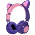 Беспроводные/проводные наушники Kenshi KBT-100 фиолетовый/розовый
