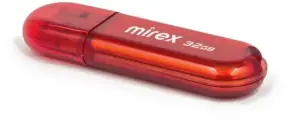 Флешка Mirex CANDY RED, 32 ГБ, USB 2.0, чтение до 25 Мб/с, запись до 15 Мб/с, красная