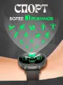 Смарт часы женские Smart watch, черные, премиум качество. 2 ремешка