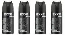 EXXE MEN Дезодорант спрей мужской Silver Экстрасвежесть, 150 мл х 4 шт