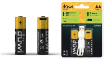 Аккумулятор USB-С Duwi, Li-ion, АА, 1,5В, 1800мАч, 2шт, кабель для зарядки 62010 5