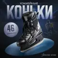 Коньки хоккейные прокатные Winter Star, размер 46, цвет черный