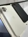 (AG) Чехол матовый IPhone 11 белый с защитным стеклом на линзах
