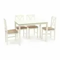 Обеденный комплект TetChair Hudson Dining Set ivory white, brown gold