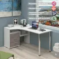 Стол компьютерный Мэрдэс СР-132С-160 БЕН-ЛЕВ Белый/Нельсон, угловой, 101 х 160 х 75 см, с ящиками
