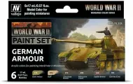 Набор акриловых красок Vallejo Model Color Set - WWII German Armour 70205 (6 красок по 17 мл)