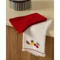 Комплект кухонных полотенец. Состав:100% Хлопок. Размер:2X(40X60)CM. Цвет: Белый, Красный/PASTEQUE