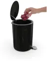 Урна для мусора Primanova Lenox с крышкой и педалью, 5 литров, цвет черный