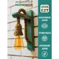 Деревянный настенный светильник NUMENOR MOROCCO E27 цвет Бирюзово-оранжевый