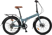 Складной велосипед SHULZ Easy Fat синий лед, колёса 24, 8 скоростей