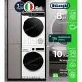 DeLonghi комплект для установки в колонну Стиральная машина DWM 1135 VI ALICIA + Сушильная машина DTD 8105 H FABIO + Соединительный кит с выдвижной полкой