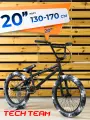 Велосипед BMX 20 TECH TEAM MACK (2025), серый, на рост 130-170см, трюковой экстремальный городской