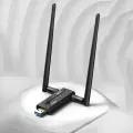 Беспроводной адаптер Wi-Fi 6E AX5400 EDUP EP-AX1671: 2.4/5/6GHz, USB 3.0, антенны 6dBi, чип RTL8832CU, черный