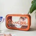 Семейный банк на свадьбу Bezusoff с надписью Семья с прозрачными стенками 25см на 15см на 13см махагон