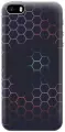 Силиконовый чехол на Apple iPhone SE / 5s / 5 / Эпл Айфон 5 / 5с / СЕ с рисунком Светящиеся соты