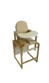 Детский стул-трансформер для кормления Babys-shop Зяблик, бежевый со стежкой