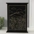 Ключница настенная Горы. Закат, дерево, 6 крючков, 6x22x30 см