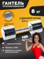 Гантель хромированная STECTER 8 кг