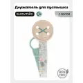 Suavinex Держатель клипса с лентой для крепления соски-пустышки к одежде