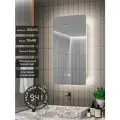 Зеркало-шкаф Палантин 100*55 с нейтральной LED-подсветкой, петли слева, с часами
