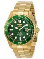 Наручные часы INVICTA, зеленый/золотой