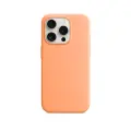 Чехол силиконовый Магсейф для iPhone 15 Pro Max Orange Sorbet с анимацией NFC, Silicone case Магсейф для айфон 15 Про Макс - Оранжевый