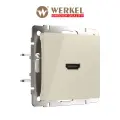 Встраиваемая розетка HDMI Werkel W1186003 слоновая кость IP20