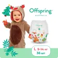 Offspring трусики-подгузники, L 9-14 кг 36 шт расцветка Новый год