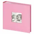 Фотоальбом BRAUBERG Cute Baby на 200 фото 10х15 см, под кожу, бумажные страницы, бокс, розовый