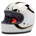 Шлем Gringo ECE R22.06 - Глянцевый White / Black Flames L