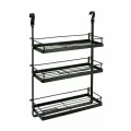 Полка на рейлинг 3 уровня 47 х 11 х 31 см, черная, Pomi D'oro