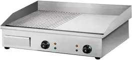 Жарочная поверхность Рифленая и гладкая ЭлектроПлита профессиональная IRON CHERRY Griddle 730 сombo