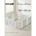 Манеж детский UNIX Kids Ocean 151 x 151 см Grey складной пластиковый для дома, улицы